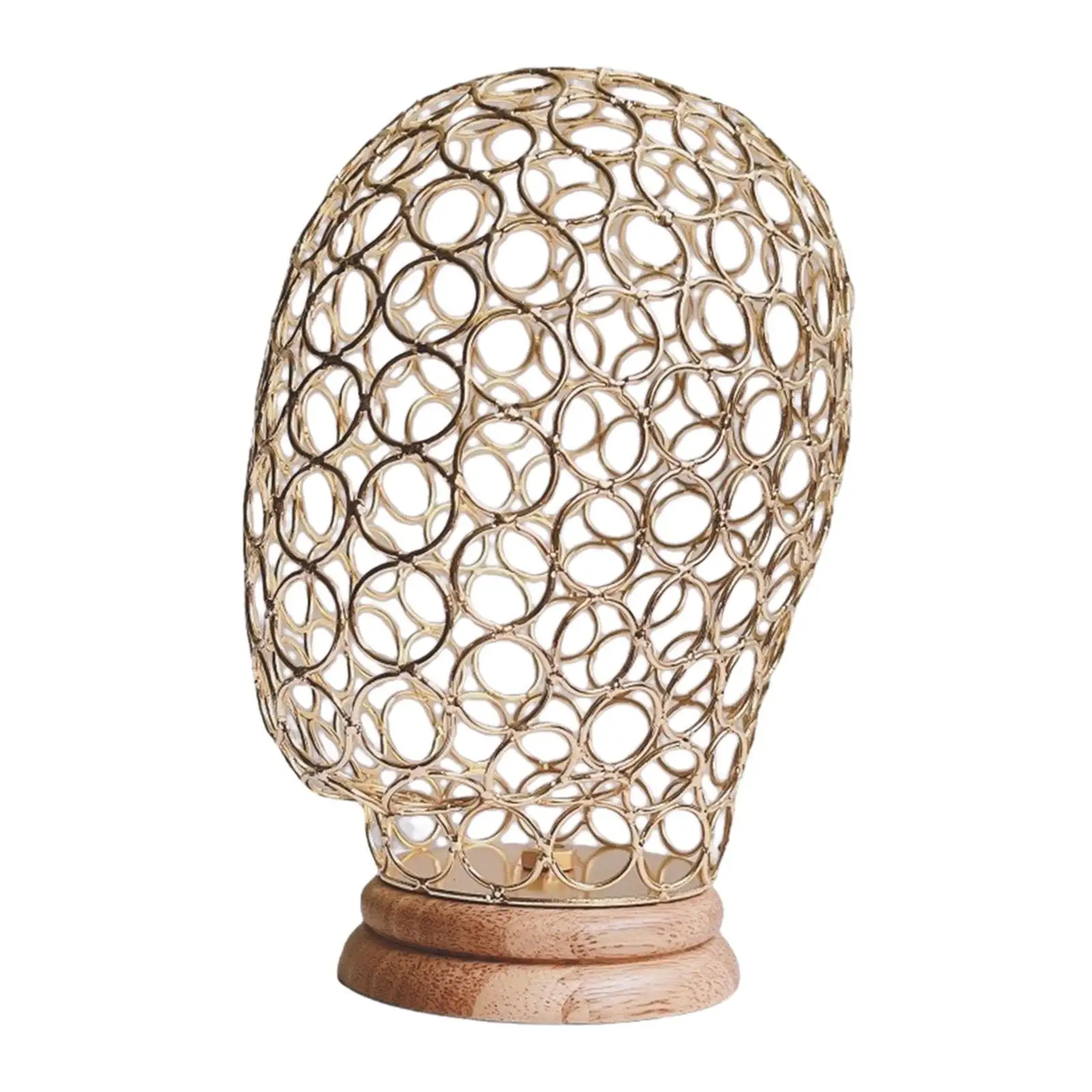 Sturdy Iron Wood Mannequin Head Model for Wig Hat Jewelry Display in Store or Salon Decor