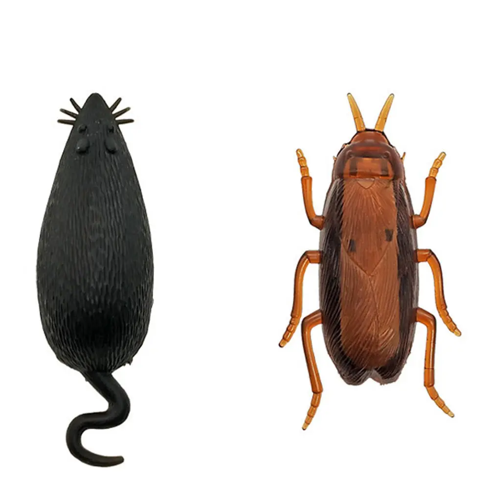 2 قطعة صرصور كهربائي مخيف هالوين محاكاة الفئران الاهتزاز المزحة ديكور المزاح الدعائم للحزب كرنفال محاكاة الفئران