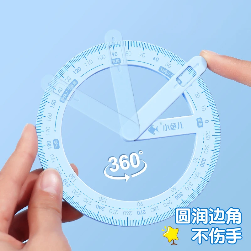 1pcs 360° Activity Angle Demonstrator,Protractor Teaching Aids,Right-Angle,Acute Angle Drawing,Students Stationery Materials
