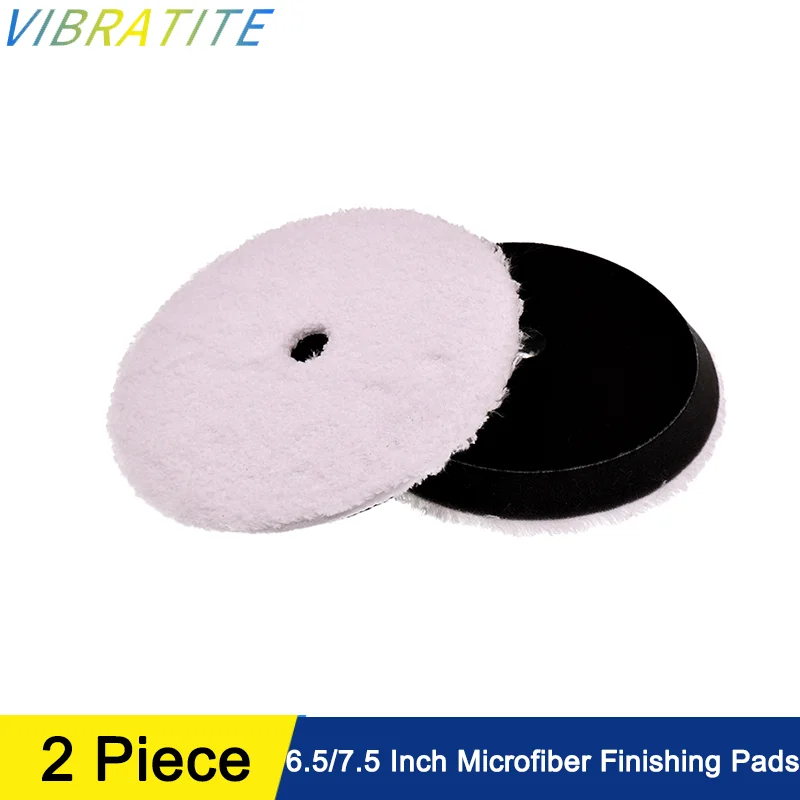 

6.5/7.5 Inch Microfiber Finishing Pads 2 Pcs Soft Microfiber Wax Removal Pad for Car Polisher Finishing Polishing Waxing