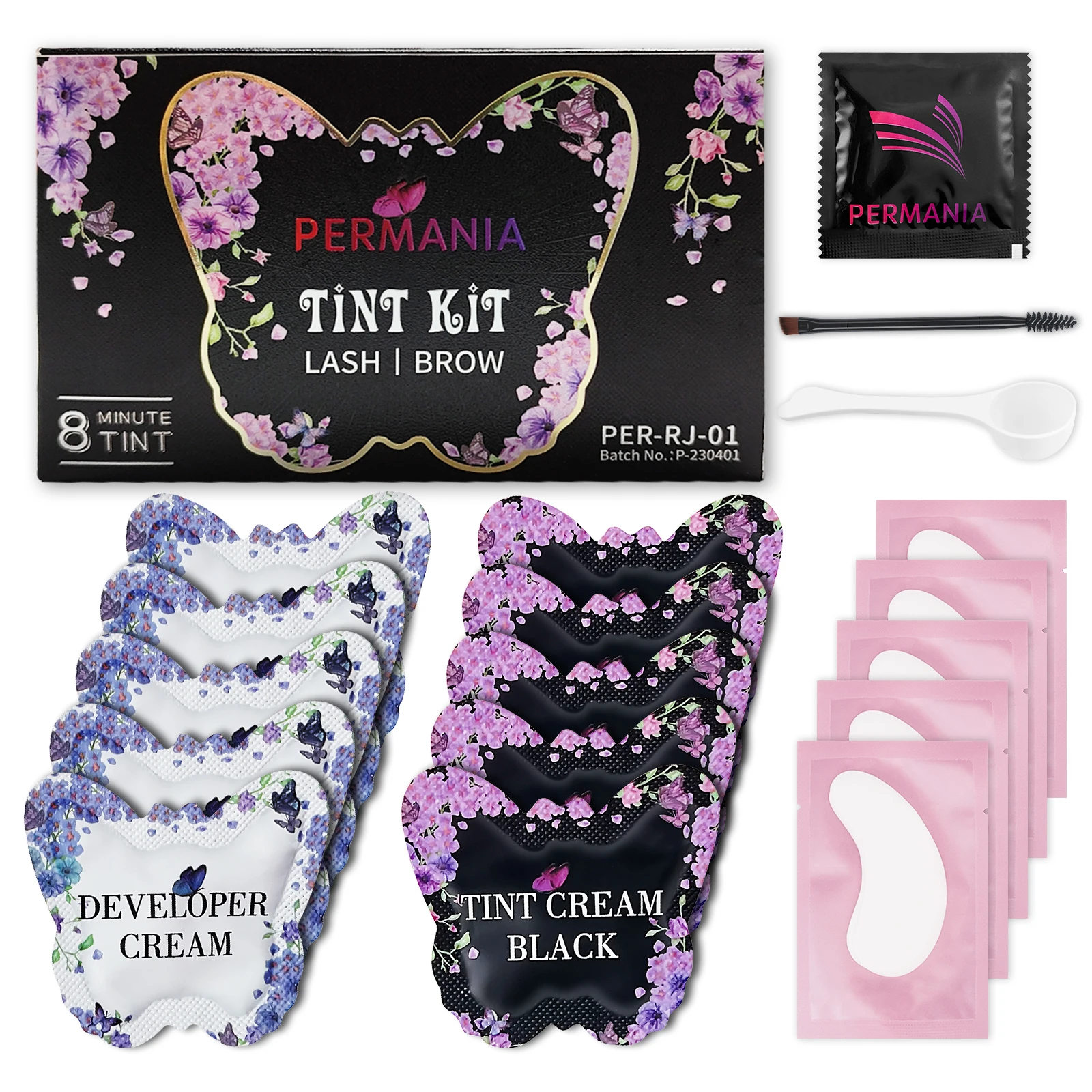 

Набор PERMANIA Lash Color Kit Профессиональный натуральный черный цвет бровей длится до 4 недели для Newbie & Pro Kit Инструмент для быстрого окрашивания