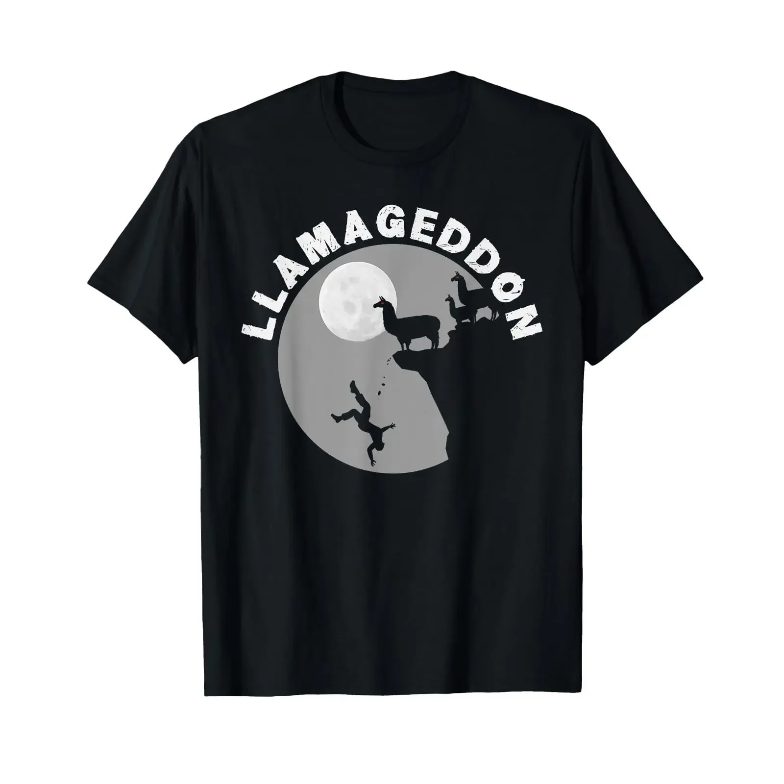 Funny Llamageddon T Shirt for Llama Barnyard Lovers vintage Washed Unisex streetwear graphic Versatile Slightly homme