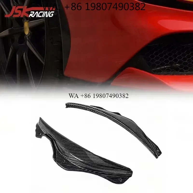 Wmwmnu Dry Carbon Fiber Front Bumper Trims Canards for 2020-2021 SF90 Stradale OEM Style Body Kit Accessories