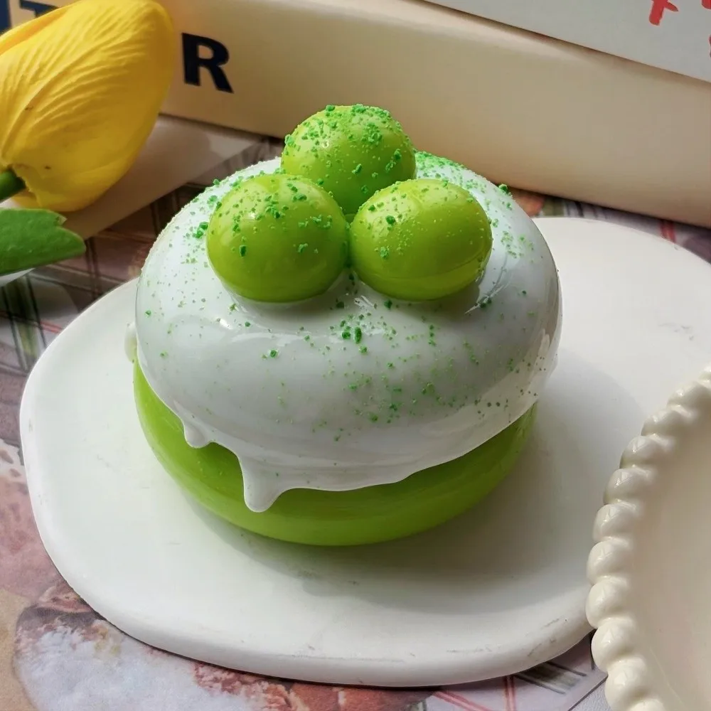 Soft Simulation Soufflé Squeeze Toy Green Grape Mango Fingertip Toy Decompression Stress Relief Slow Rebound Toy Gift