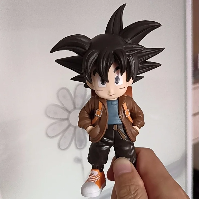 Anime Dragon Ball Son Goku Action Figure, 14cm, Kawaii, Estilo Estudantil, Fofo, Decorar, Enfeites de Mesa, Presente de Aniversário Infantil