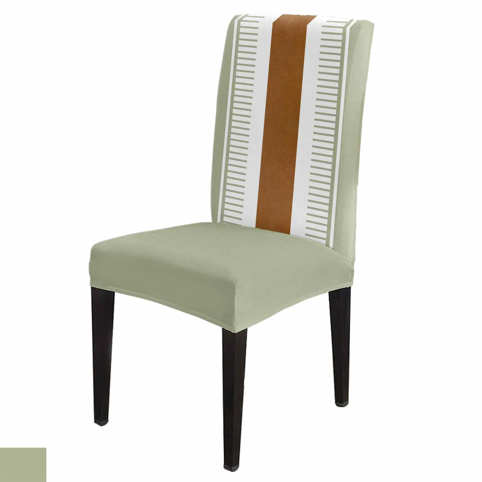 

Boho Retro Tribal Stripes Dining Chair Covers Spandex Stretch Seat Cover for Wedding Kitchen Banquet Party Seat Case