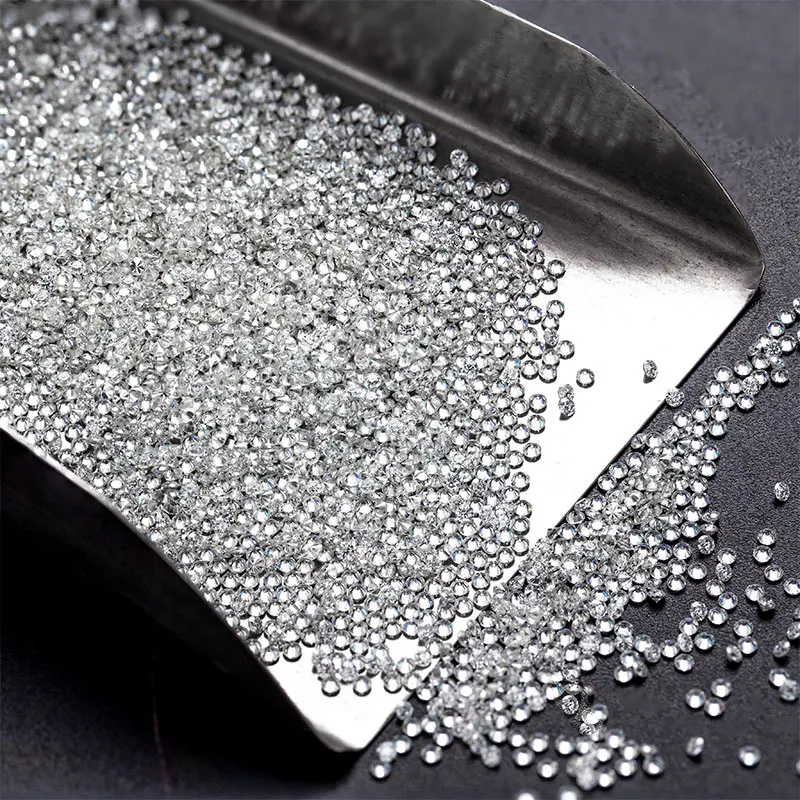 Rundschliff 0,7–2,9 mm 1 Karat Rolle Moissanit D Farbe VVS1 Kleiner Nahkampf-Lieferant mit losem Edelstein – Detail 12