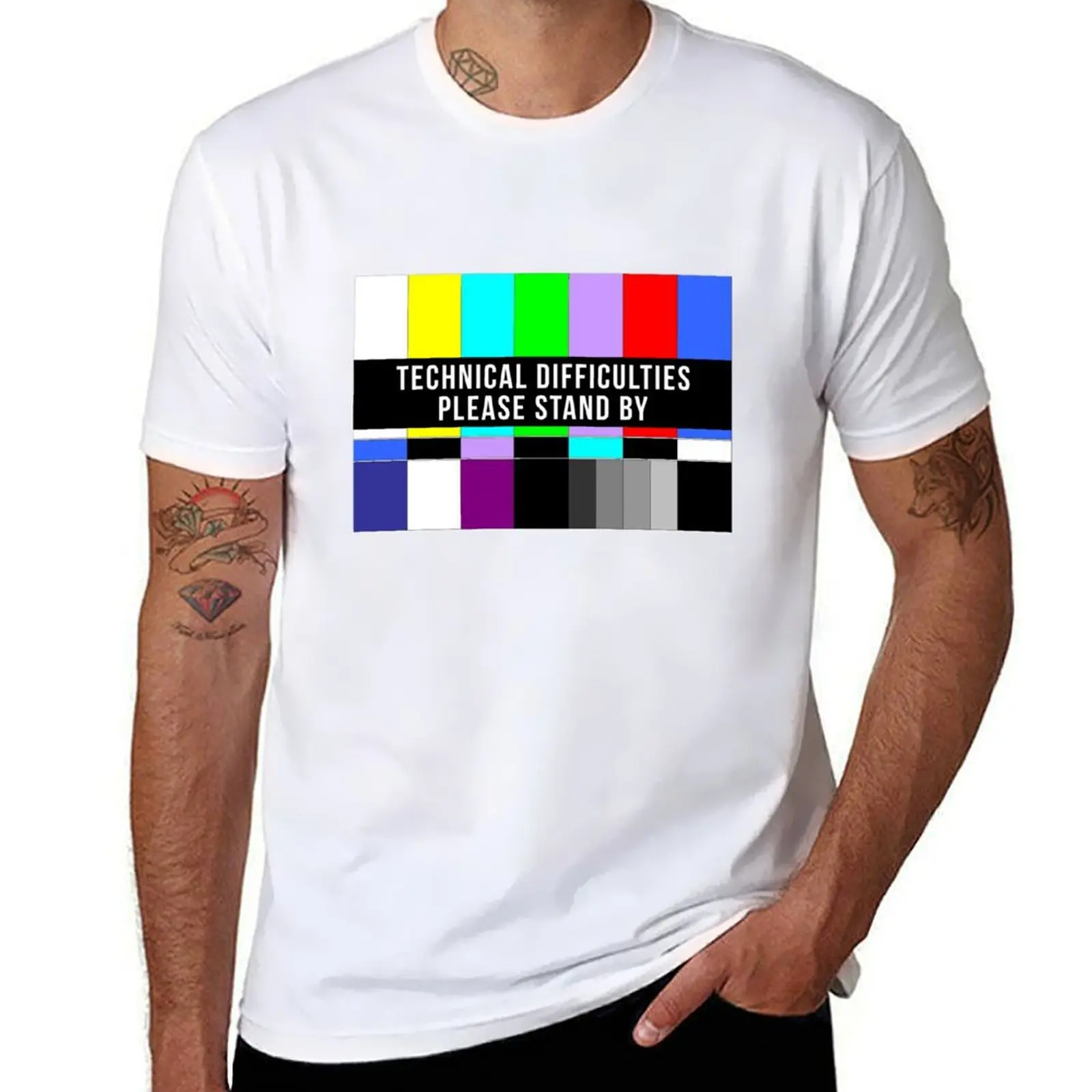 Technical Difficulties Please Stand By No Signal T-Shirt essential t shirt man t shirt graphic anime t shirts for man T-shirt