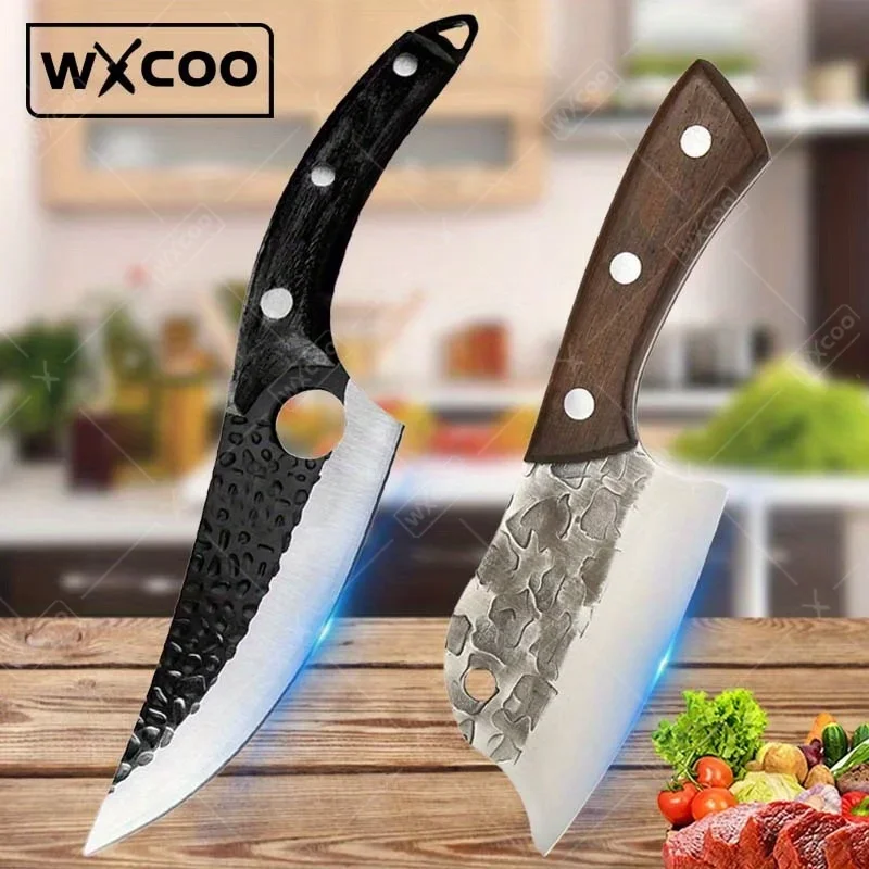 

2PCS,Stainless Steel Mini Kitchen Knife Hand-forged Boning Knife Slicer Long-lasting Sharp Meat Cutting Kitchenware Knife Tool