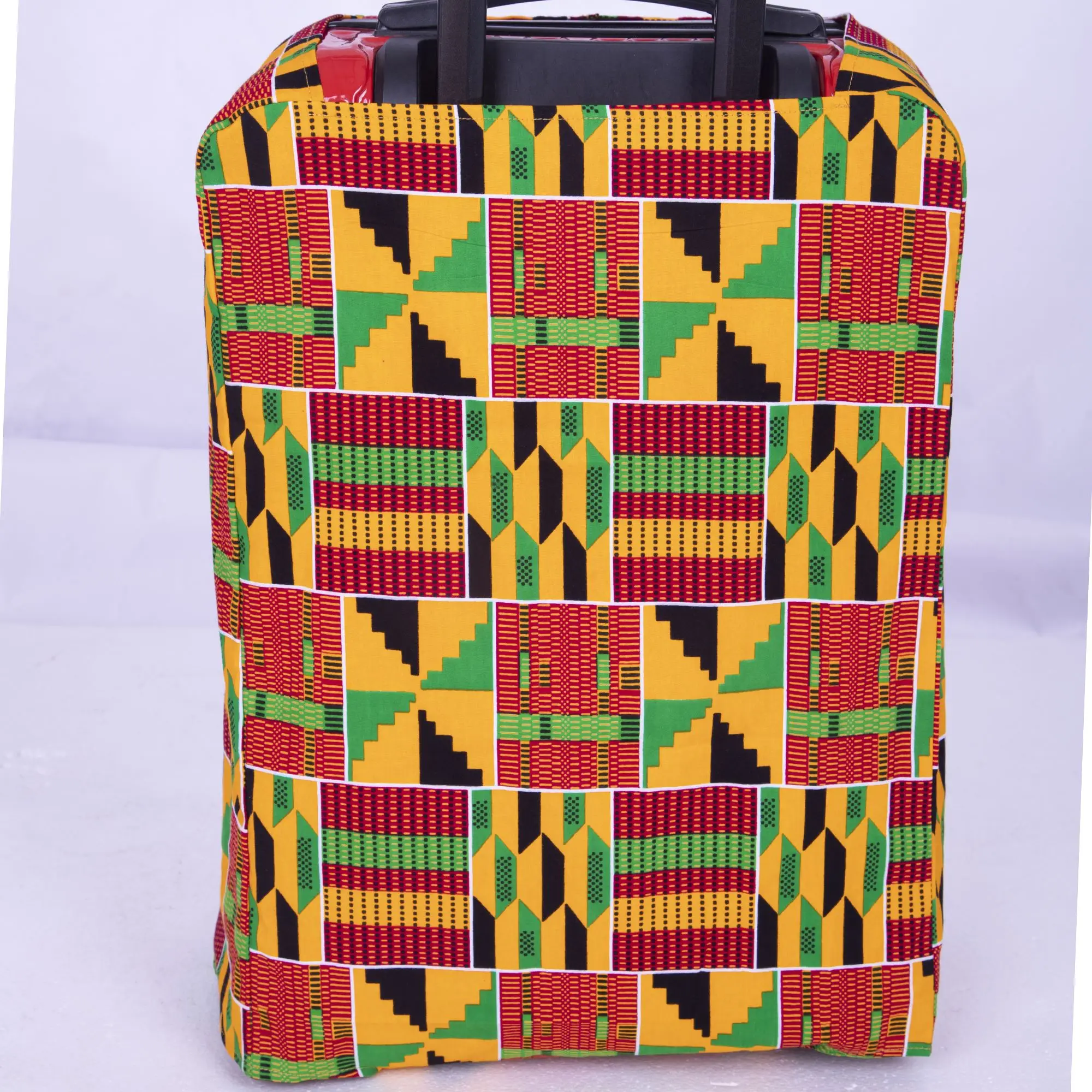 African Fabric Print Luggage Cover, 20 Inch Stretch Suitcase Protective Cover for Travel, Assorted Patterns Available  NH-T1