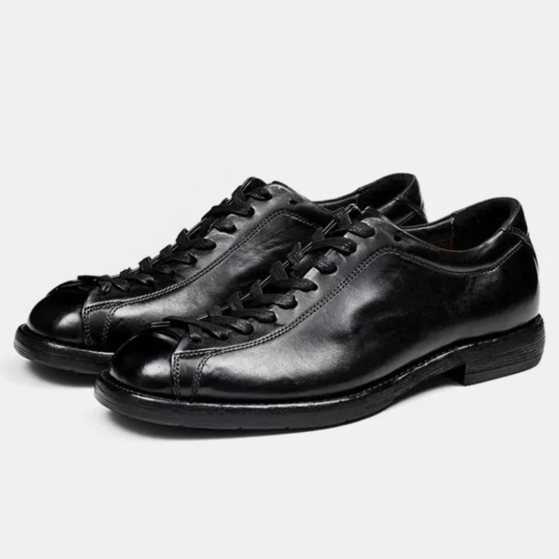 Goodyear Crafted Horsehide Cowhide Pad High Quality Leather Shoes Men Lace-up Work Shoes Man Casual Shoes
