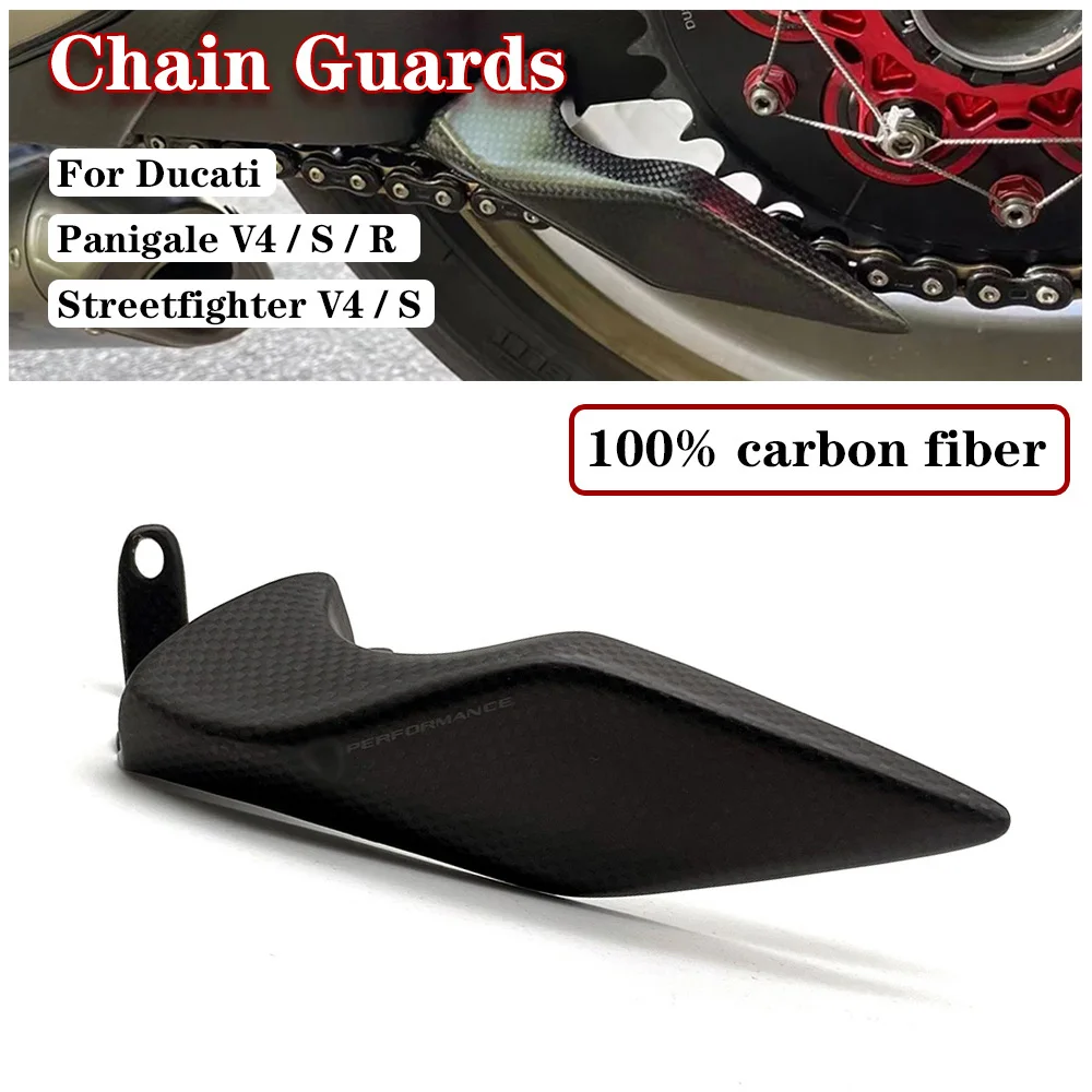 

For DUCATI Panigale V4 S R Streetfighter V4S Carbon Fiber Lower Chain Guards Cover Protection Fairing Kit Motorcycle Accessories