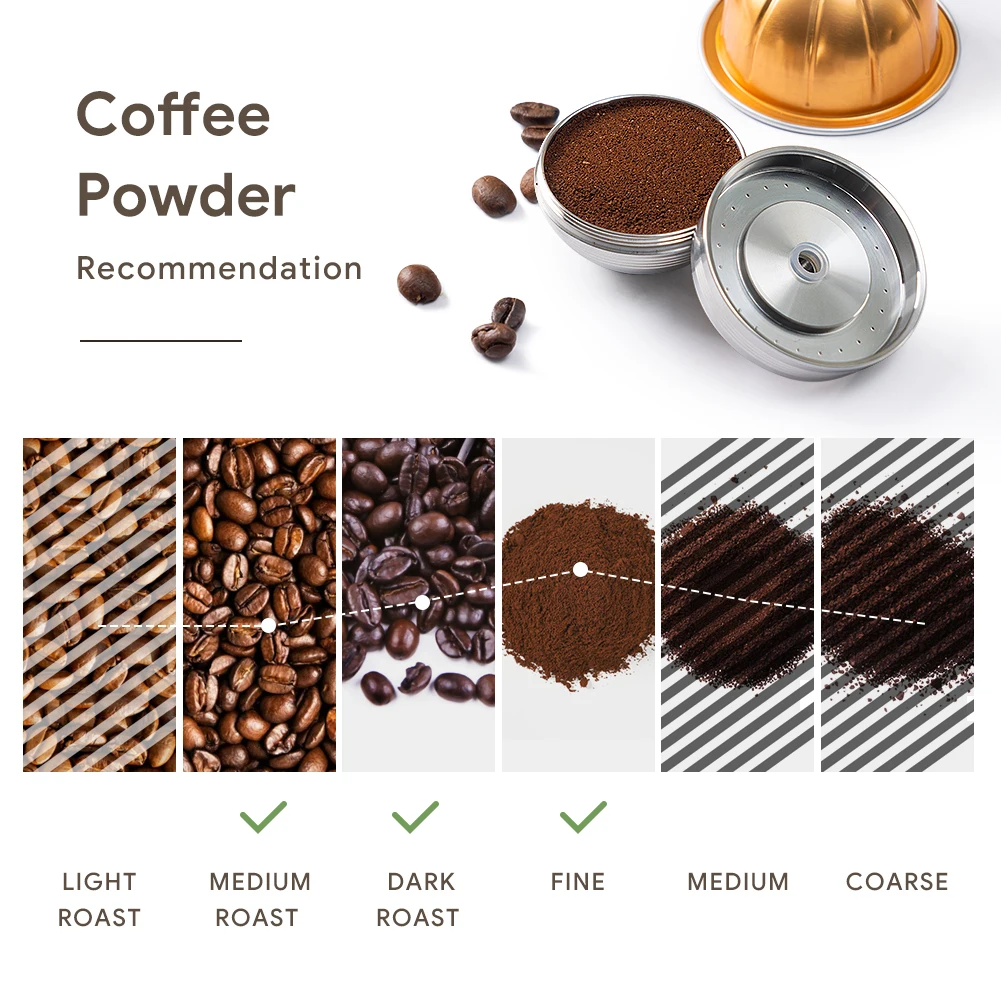 Wieder verwendbare Kaffee kapsel nur für Nespresso Vertuoline nächste Kaffee maschine Edelstahl Kaffee Fliter Pods für Vertuo als nächstes – Detail 7