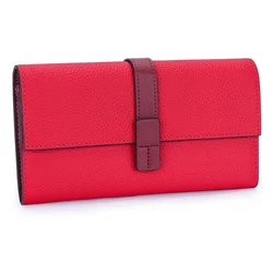 Cow Leather Wallets For Women Western Bifold Check Book Holder Women's Wallets Card Cases and Money Organizers Bag Large Wallet