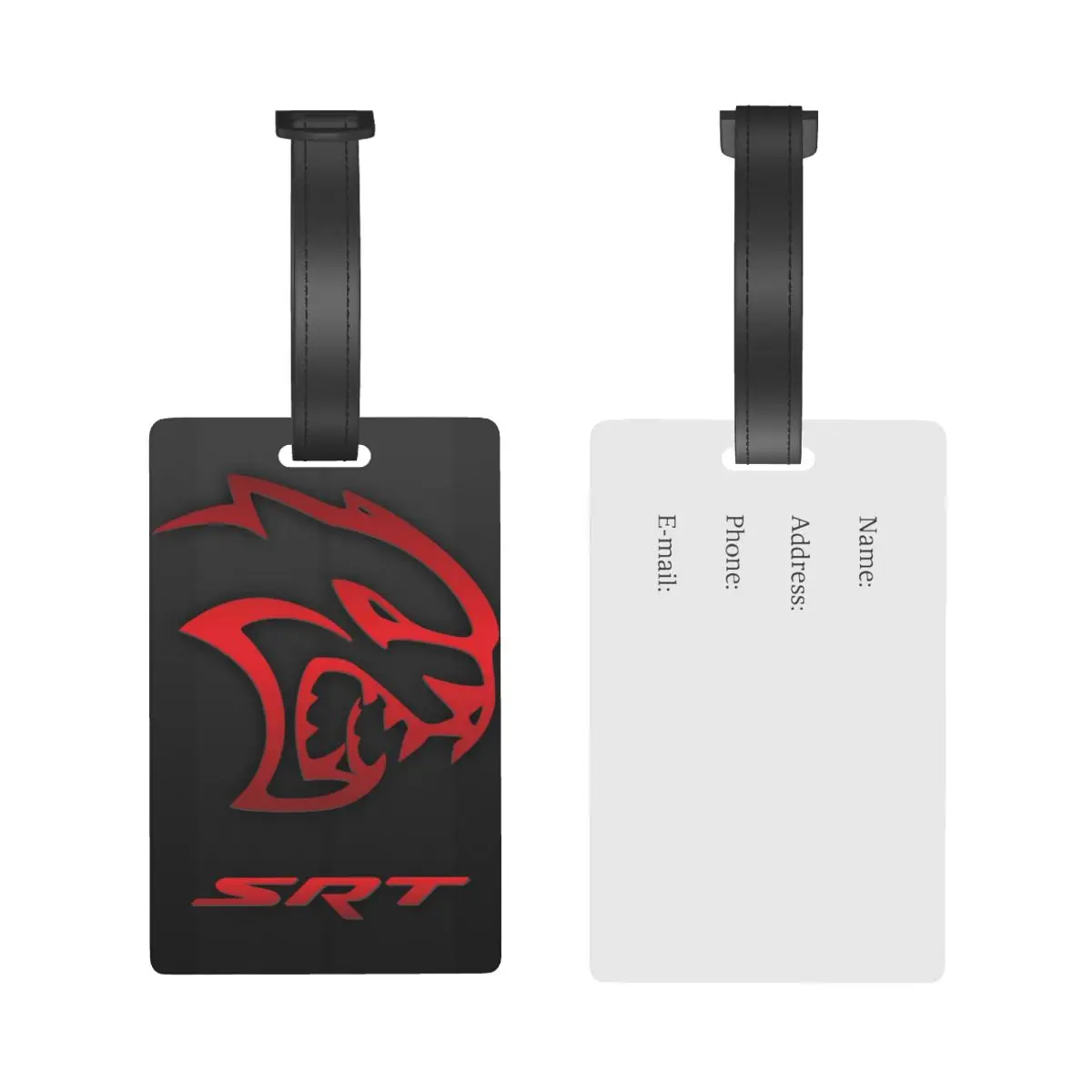 Dodge Hellcat Srt Logo Bagagelabels Kofferaccessoires Reizen PVC Bagage Boarding Tag Draagbare labelhouder ID Naam Adres