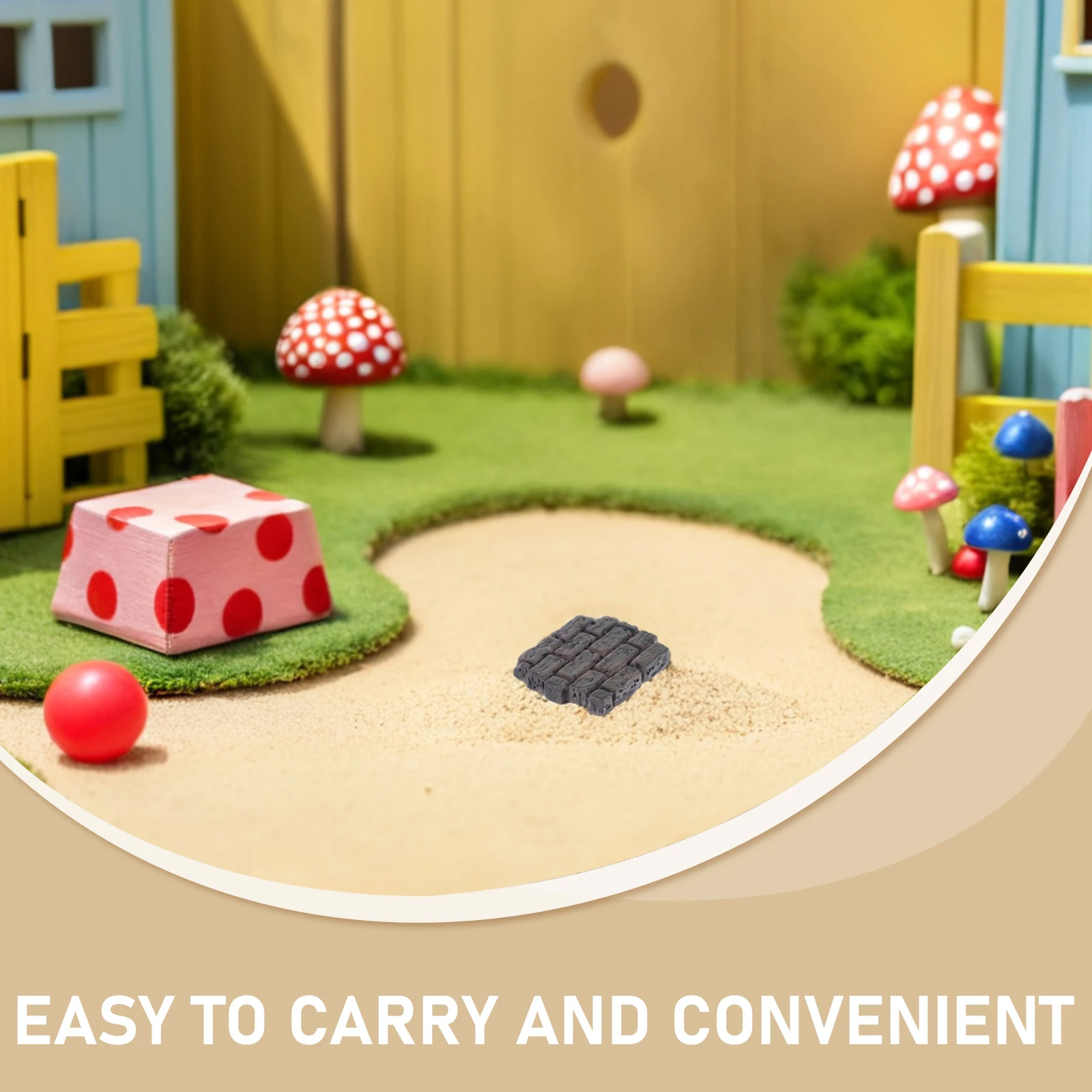 

10pcs Miniature Bricks Realistic Tiny Wall Blocks For Dollhouse Building Craft Diy Fairy Garden Decoration Accessories Mini