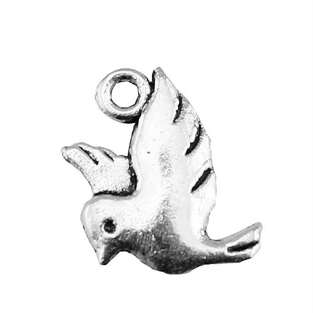 WYSIWYG 20pcs 15x11mm 3 Colors Flying Bird Charms DIY Pigeon Peace Dove Charm For Jewelry Making