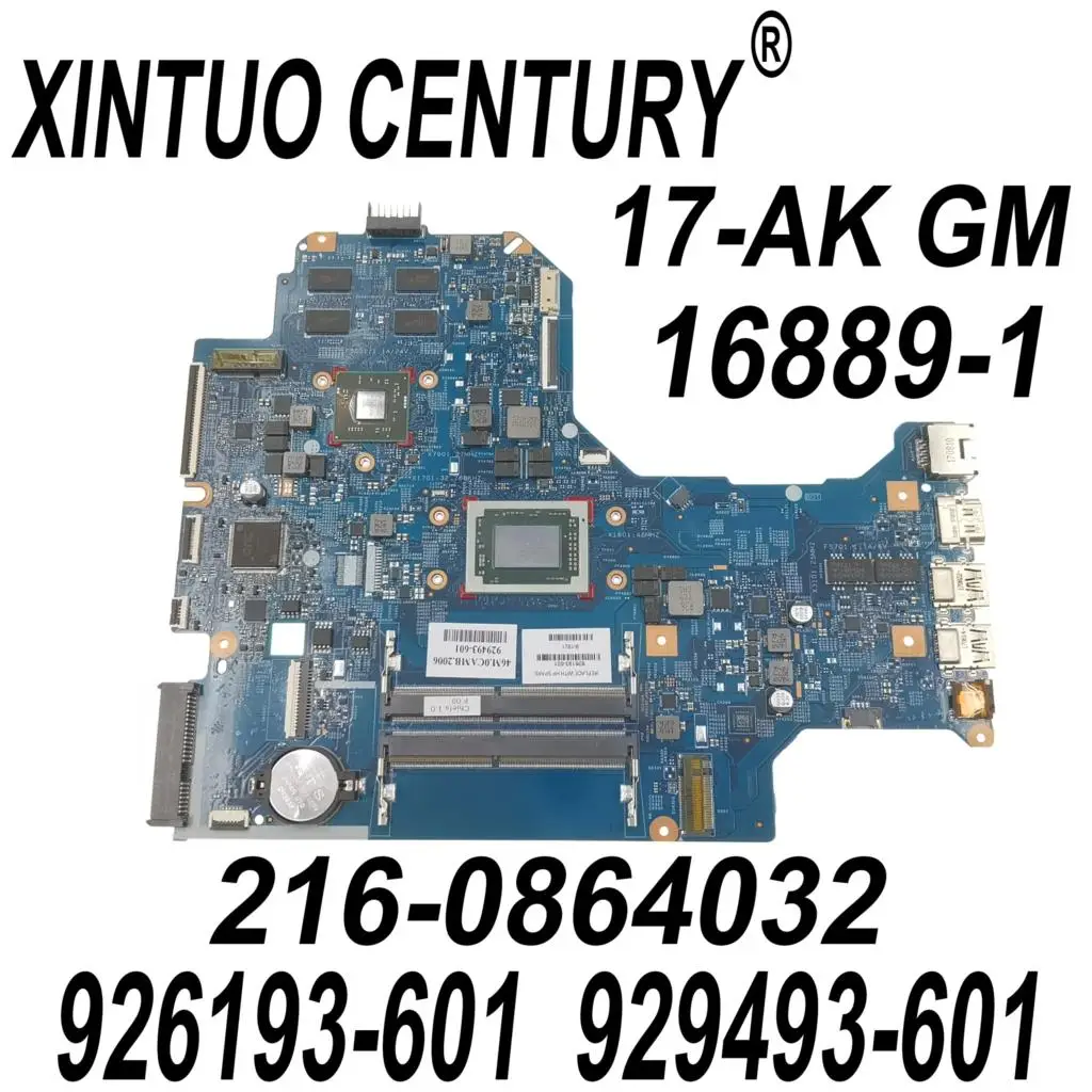 

926193-601 929493-601 926193-001 For HP 17-AK 17Z-AK Laptop Motherboard 16889-1 448.0CA03.0021 A10-9620P CPU DDR3 100% Test work