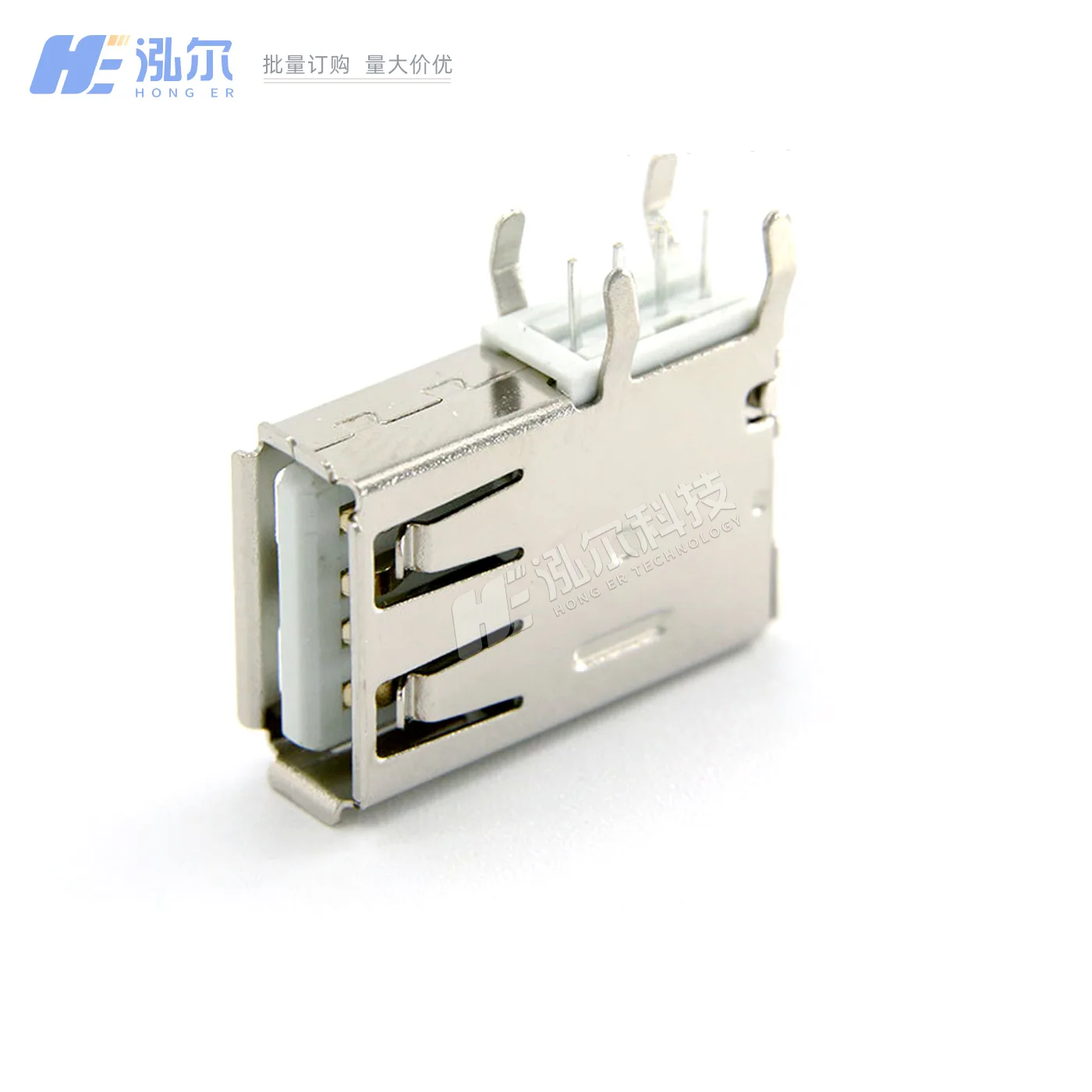For USB2.0 femaleside plug extended side vertical female90 degree side plug connector usb female AF