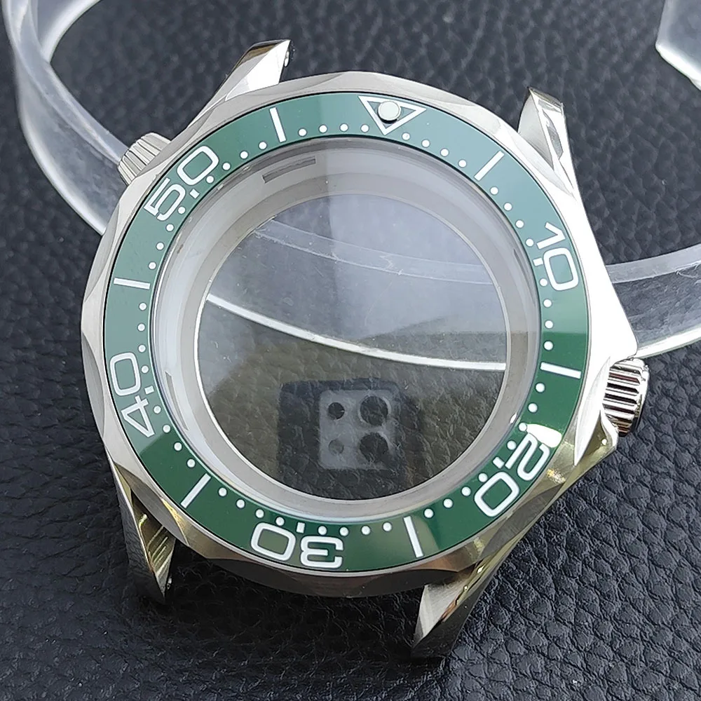 

42mm Seamaster 300 Silvery Case Diving Watch Men watches Fits NH34 NH35 NH36 movement automtaic Steel Watch Box Fits 20mm strap
