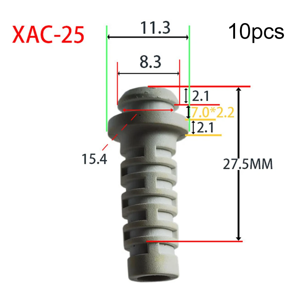 10pcs 3/4/5mm Cable Gland Connector Rubber Strain Relief Cord Boot Wire Sleeve Polyamide PA6 V-2 Wire Cable Sleeves