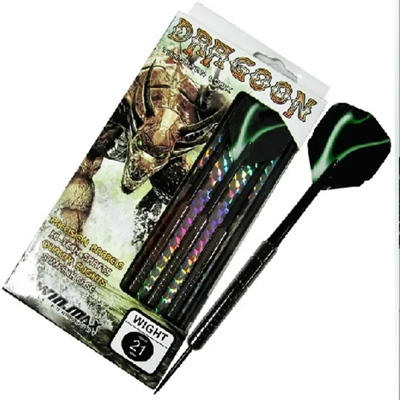 DRHGOON Tungsten Look Dart Barrel dardo para juegos de dardos con vuelos y ejes