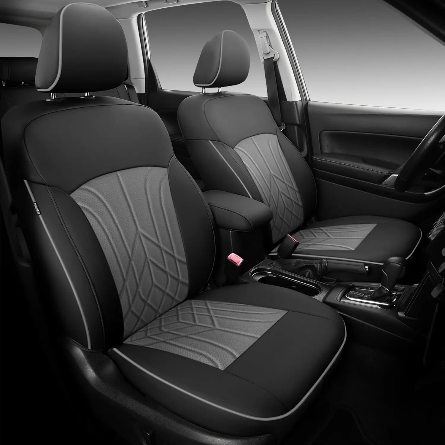 

Чехол для автомобильного сиденья, водонепроницаемая искусственная кожа, черный и серый цвета, индивидуальная подгонка для конкретных моделей автомобилей