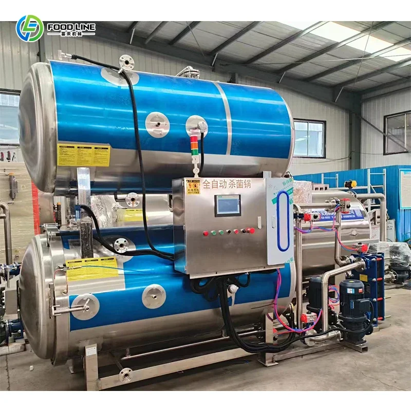Customized Pet Food Retort Machine Hot Water Immersion Autoclave Sterilizer for Canned Pouch