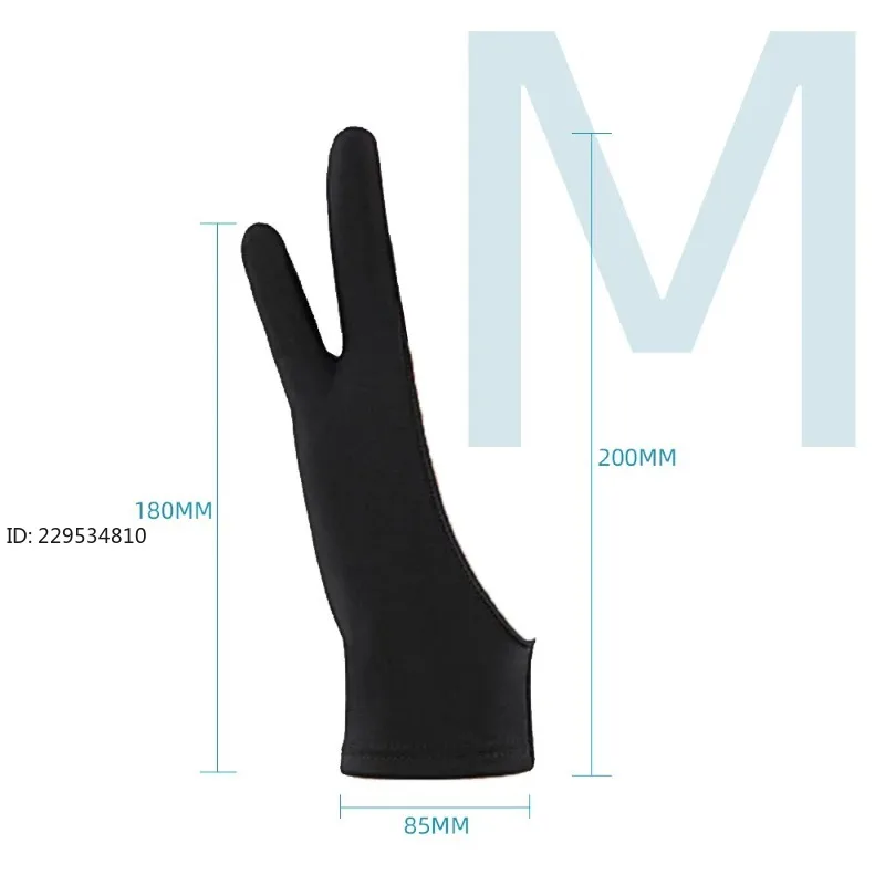 Two-fingers Glove Artist Drawing Anti-Fouling Glove For Graphic Drawing Table Right And Left Hand Glove