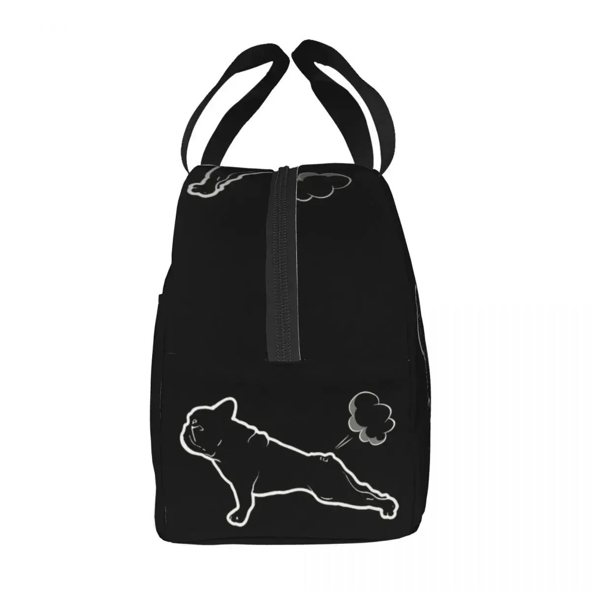 Hot Sale French Bulldog Yoga Lunch Bag Women Warm Cooler Insulated Thermal Lunch Box for Kids School Work Picnic Food Tote Bags