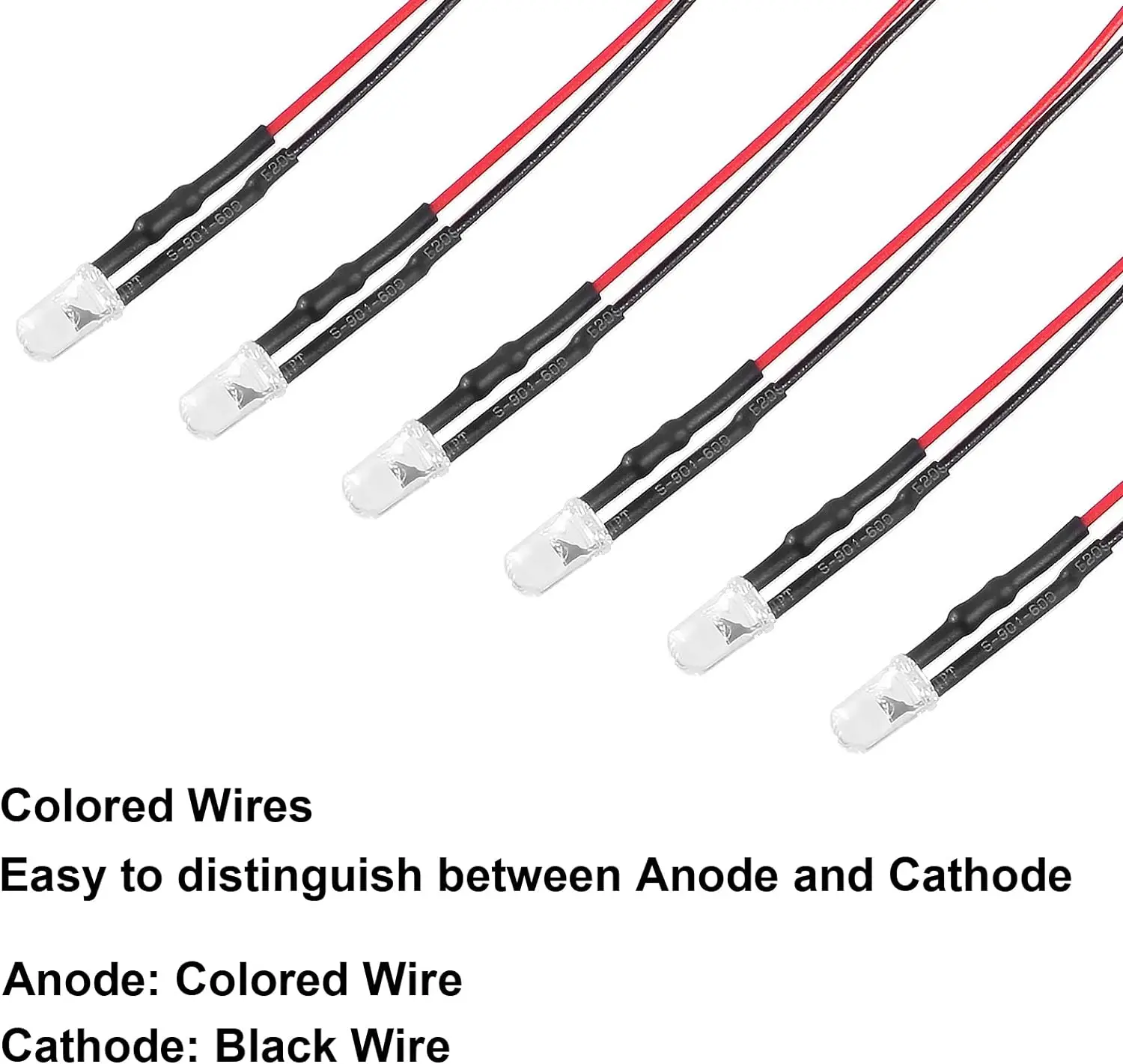 10Pcs 5mm LED Lights Emitting Diodes DC 12V Quick Blinking LED Ultra Bright LED Light Clear Lens Small LED