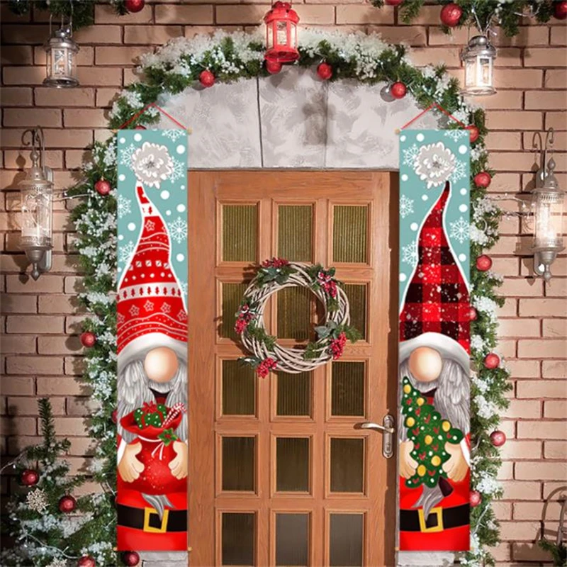 عيد الميلاد الشرفة معلقة الباب راية عيد ميلاد سعيد الديكور للمنزل عيد الميلاد زخرفة هدايا عيد الميلاد 2022 سنة جديدة سعيدة 2023 #5