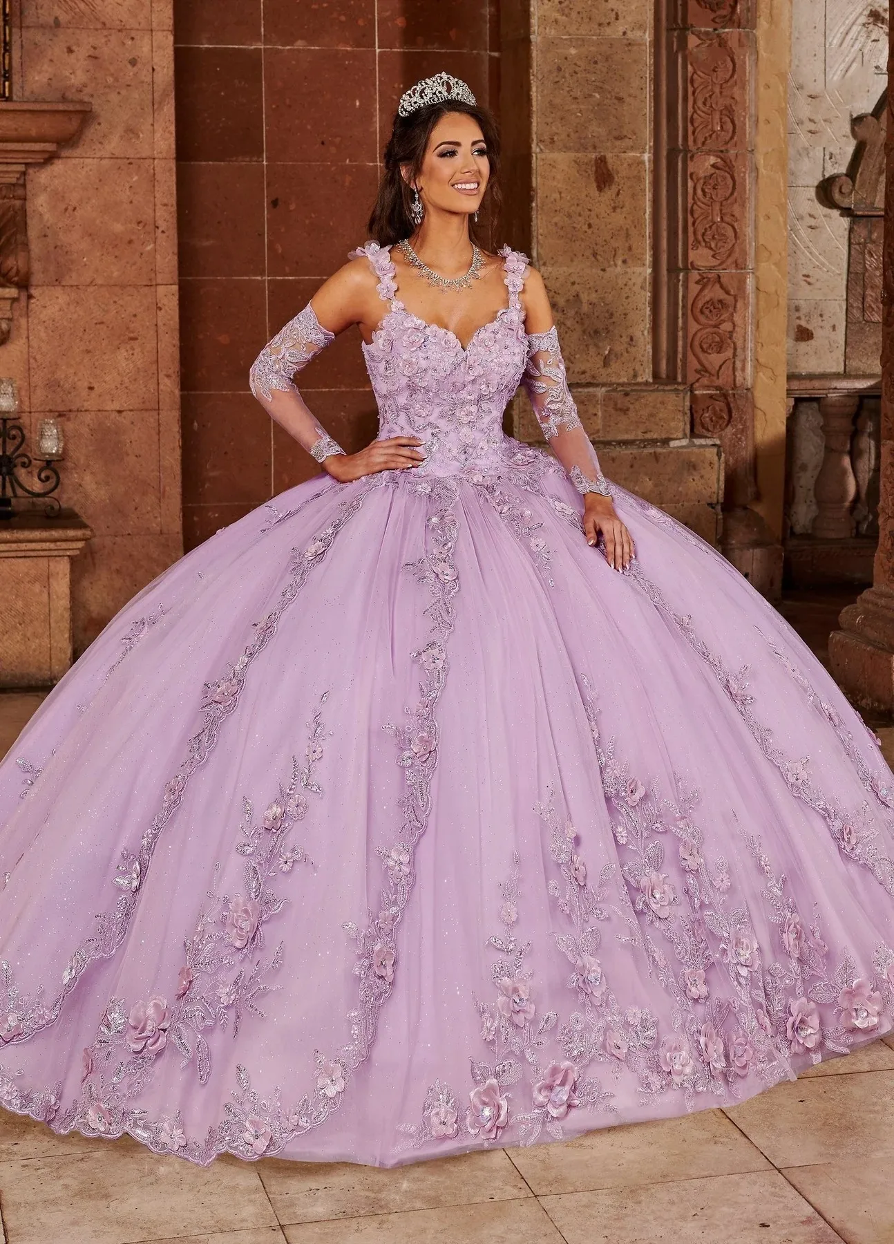 Pink Charro Quinceanera Dresses Ball Gown Spaghetti Straps Tulle Appliques Puffy Mexican Sweet 16 Dresses 15 Anos