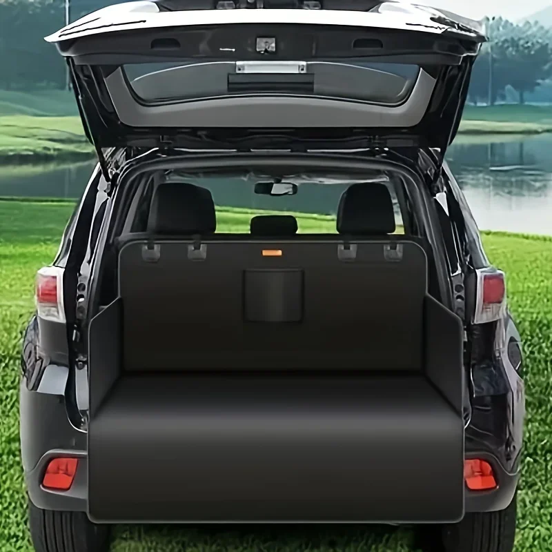 Washable Pet Cargo Cover - Non-Slip Waterproof Dog Car Trunk Liner Scratch Resistant Luggage Mat Fit for Small Trucks & Vehicles