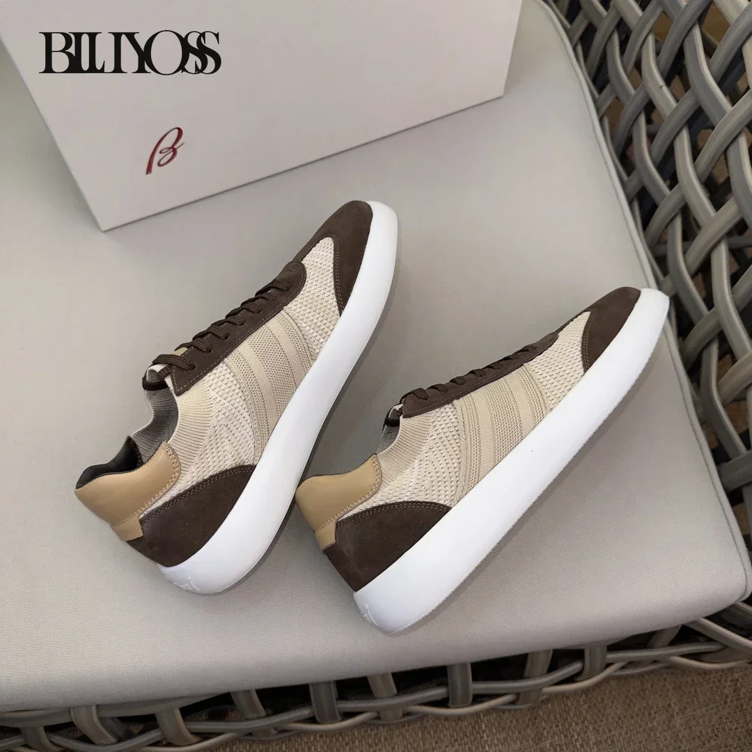 BLLIYOSS 2026 New Wool Mixed material running Men shoes Italy Inner Sewing label Comfort high Quality Outdoors Men European