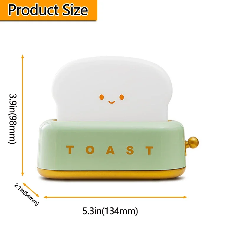 Brot Toast Tisch Licht Toaster Nachtlicht Kreative USB Aufladbare Led Lampe Dekor Urlaub Baby Schlafzimmer Für Geburtstag Geschenk