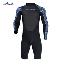 Men's Women's Wetsuit 1.5mm Neoprene Full Suit, One-piece Shorty, Back Zip for Surfing, Swimming, Snorkeling, Diving, Kayaking