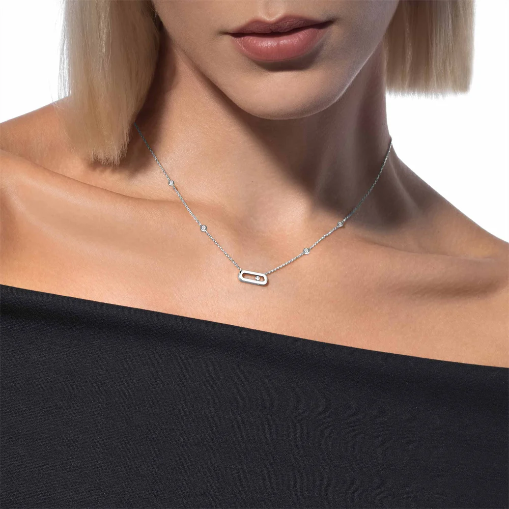 Fashion MESSIK Original MOVE UNO Sterling Silver 925 Necklaces Luxury Brand Women's Trendy Holiday Party  commemorative Jewelry