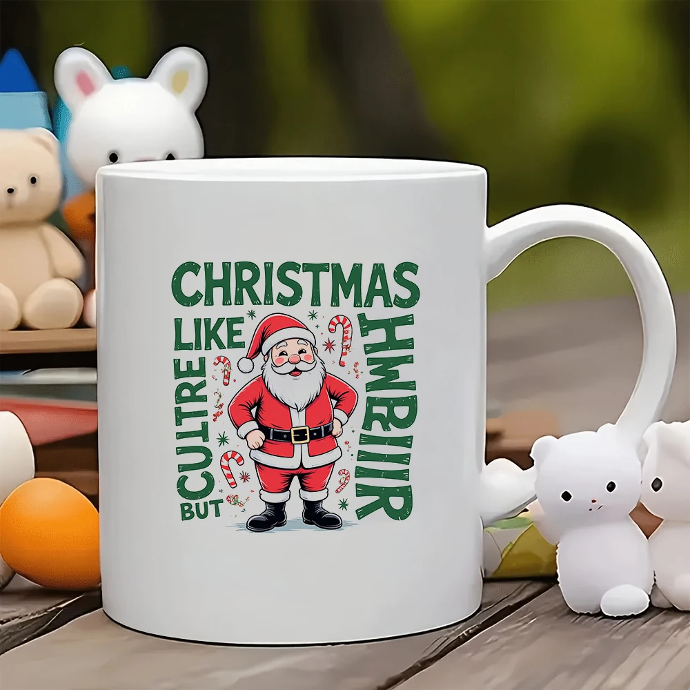 

11oz Santa Claus cartoon mug + Holiday Gift Christmas Cup Kids Office Coffee Cup Must-have for Family