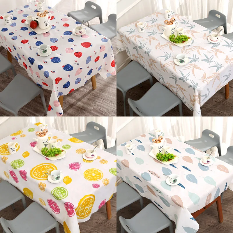 European Style Waterproof and Oilproof Tablecloth, Wash-Free Rectangular Dining Table Cover, Coffee , Dining Wholesale