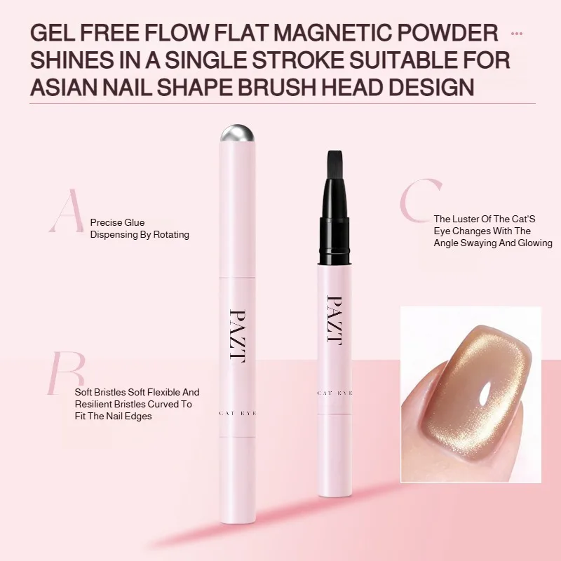 7 In 1 Magnetic Cat Eye Nail Gel Pen Waterproof Anti-fade Nail Polish Gel Easy DIY Manicure Design Beauty Nail Care Tool