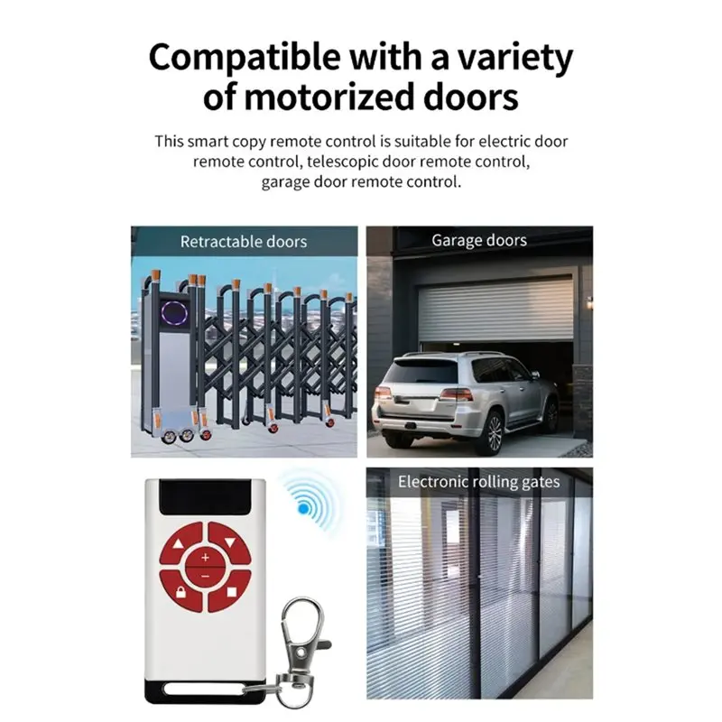 【ترويج】نسخة استنساخ التحكم في الوصول ذات 8 قنوات للتحكم عن بعد لباب المرآب بوابة كهربائية متعددة التردد 300-915 ميجا هرتز