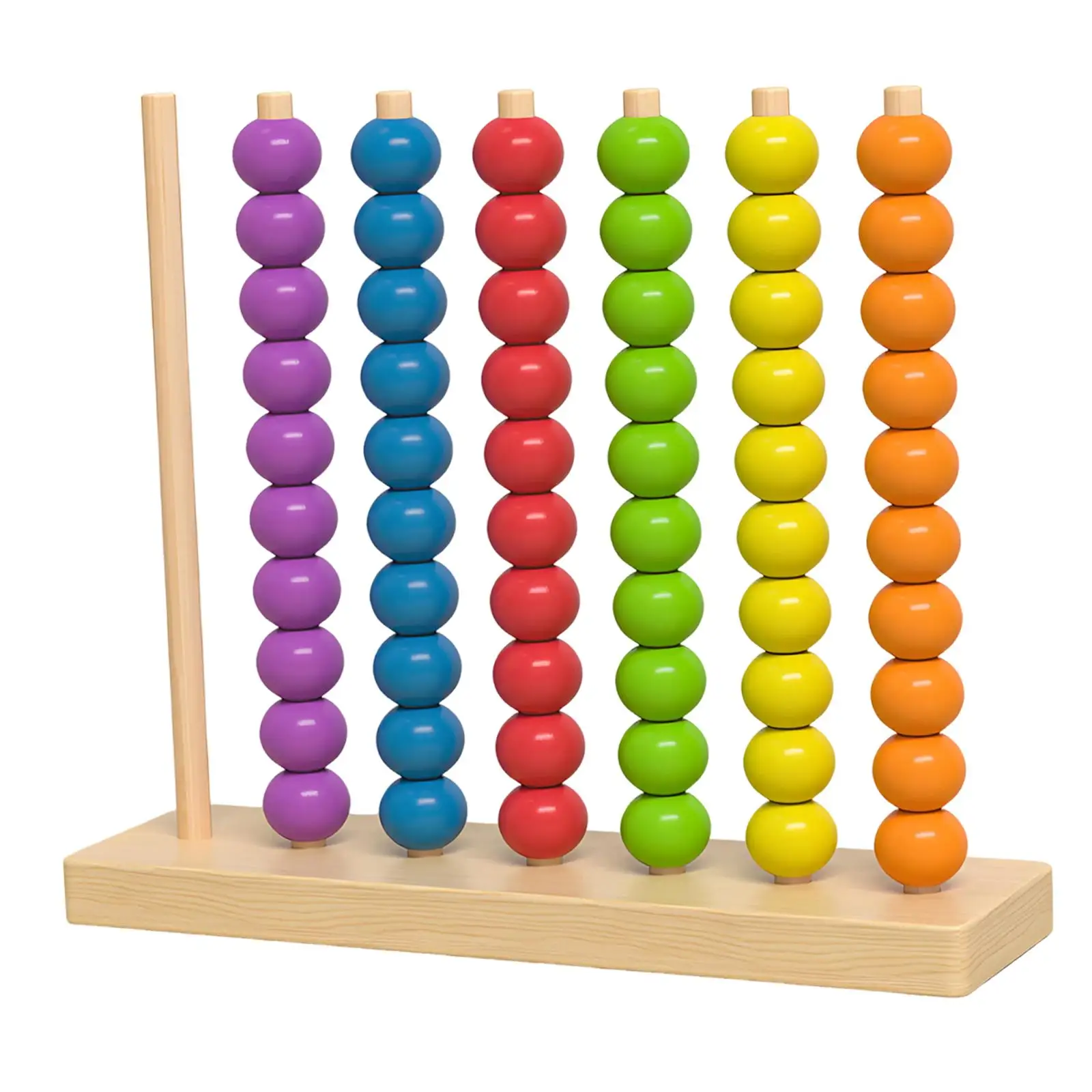 

Wooden Color Sorting Stacking Toys Wooden Stacking Beads Hand Eye Coordination Counting Game Educational Toy for Boys Girls