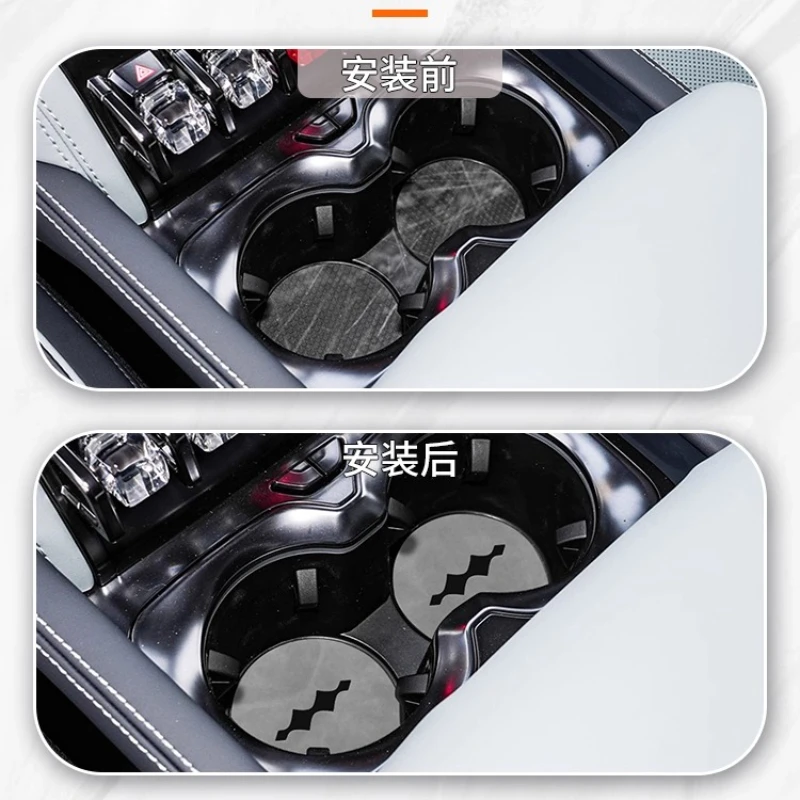 For BYD Formula Leopard 5 2025 Anti-Slip Cup Mat Suede Leather Coaster Non-Slip PadCar Door Groove Interior Accessory