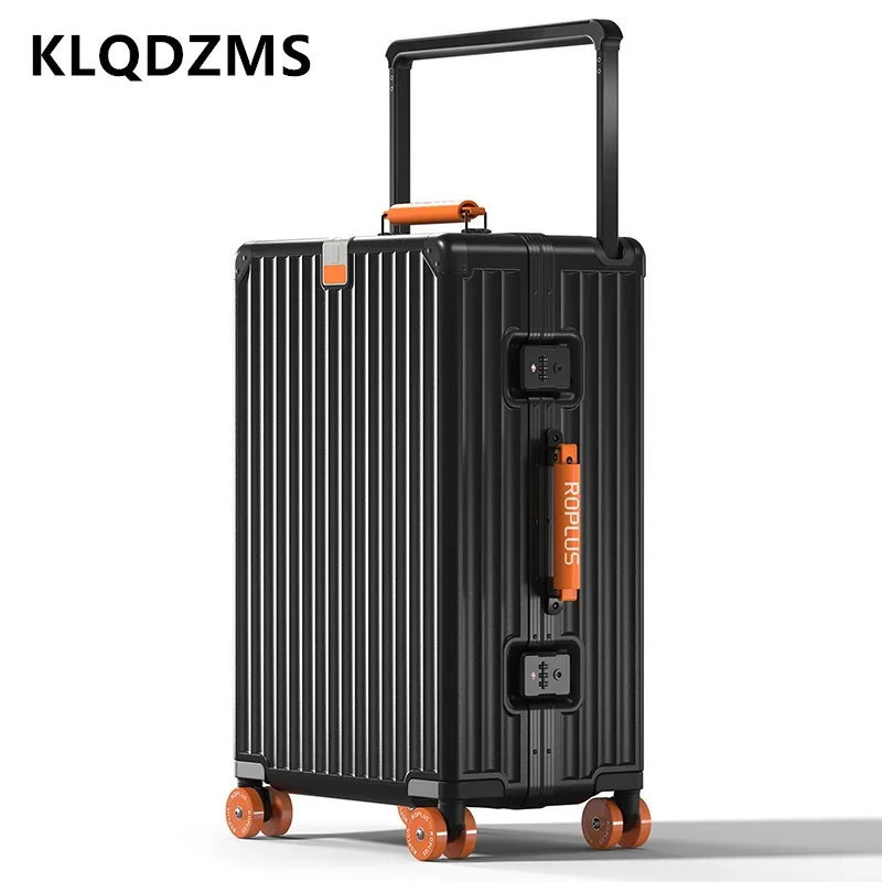 Klqdzms bolsa de viagem para bagagem, 28 “grande capacidade, estrutura de alumínio, mala de embarque para 20 'pc, mala essencial para viagem