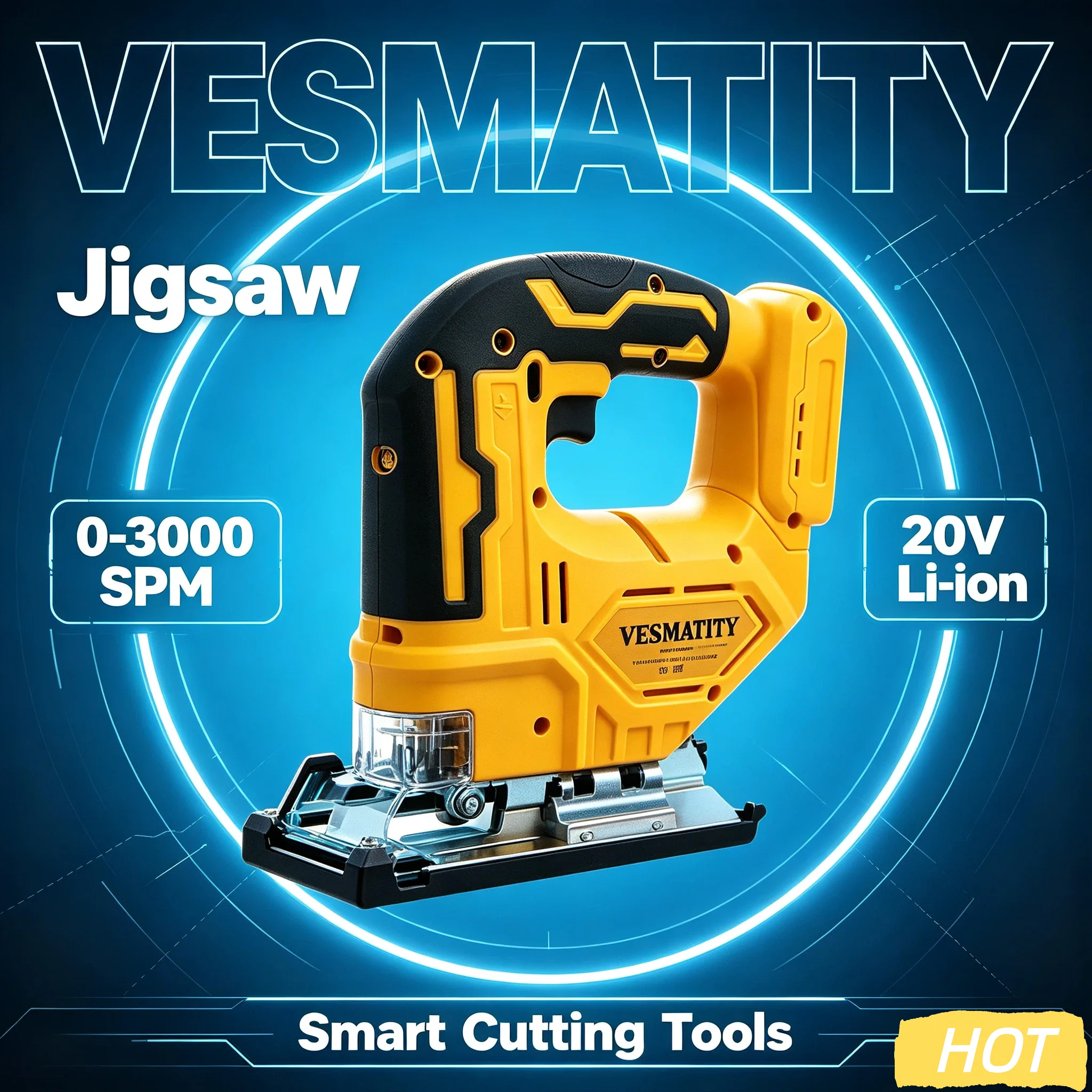 Woodworking Jigsaw - Бесщеточная электрическая лобзиковая пила Vesmatity Curve