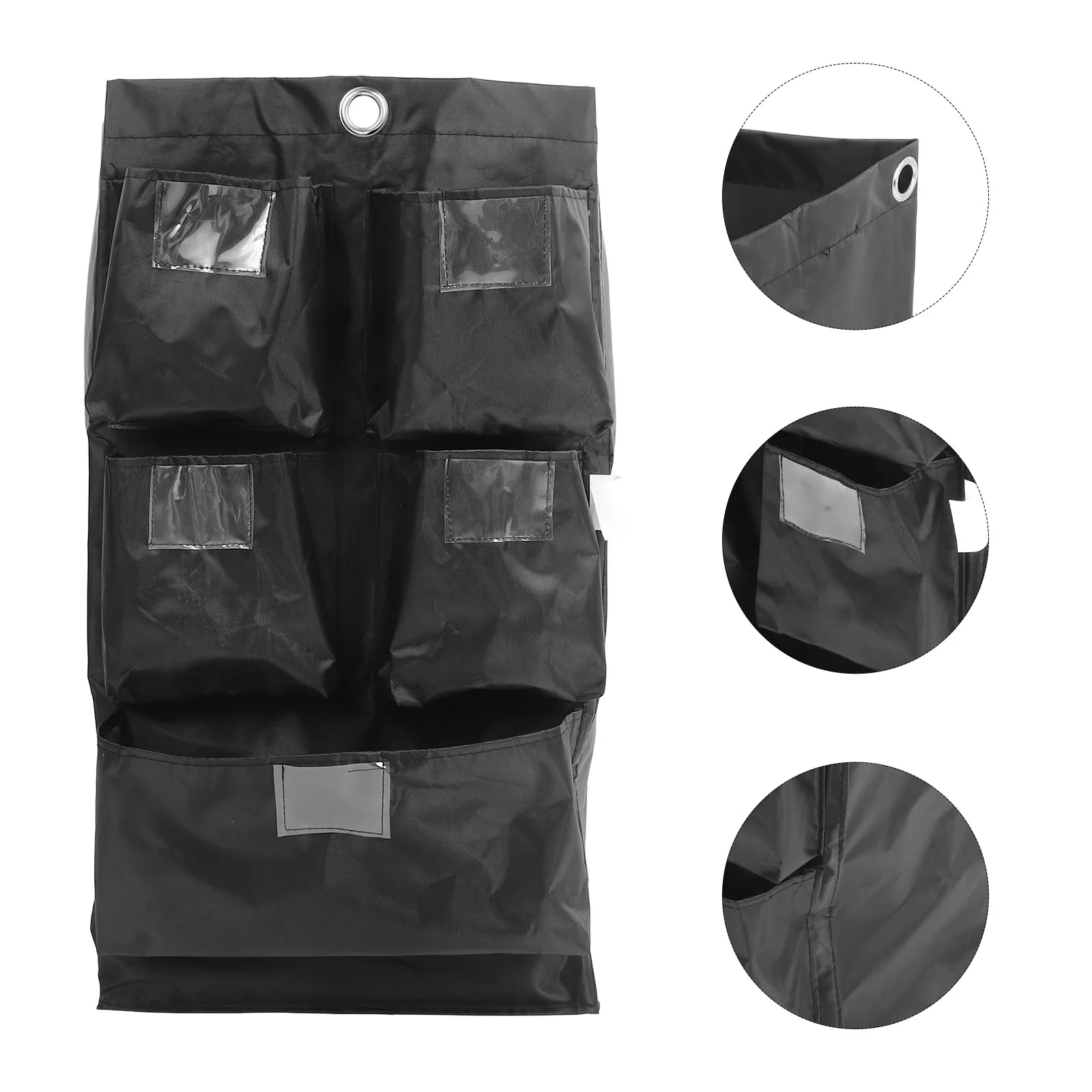 Spacious Waterproof Housekeeping Cart Bag Oxford Cloth Organizer for Cleaning Carts on Wheels Quick Access Industrial Laundry