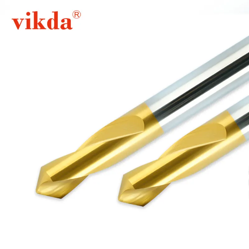 VIKDA Long Life M42 HSS TIN Coated Centre drill bit For Aluminum Point Centering Hole Chamfering Drill China Aupploer