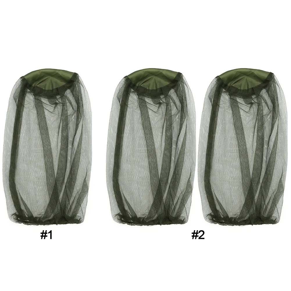 1/2 PCS Mosquito Hat Net Face Head Protector Mesh Head Net Insect Gnat Head Cover for Outdoor Hiking Camping Walking Fishing