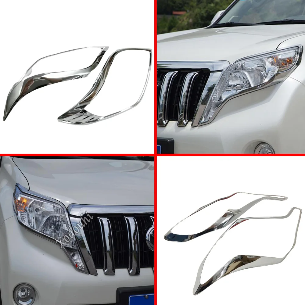 

Car Front Head Light Lamp Hood Frame Stick Cover Trim For Toyota FJ150/Prado 2010 2011 2012 2013 2014 2015 2016 2017 2018 2019